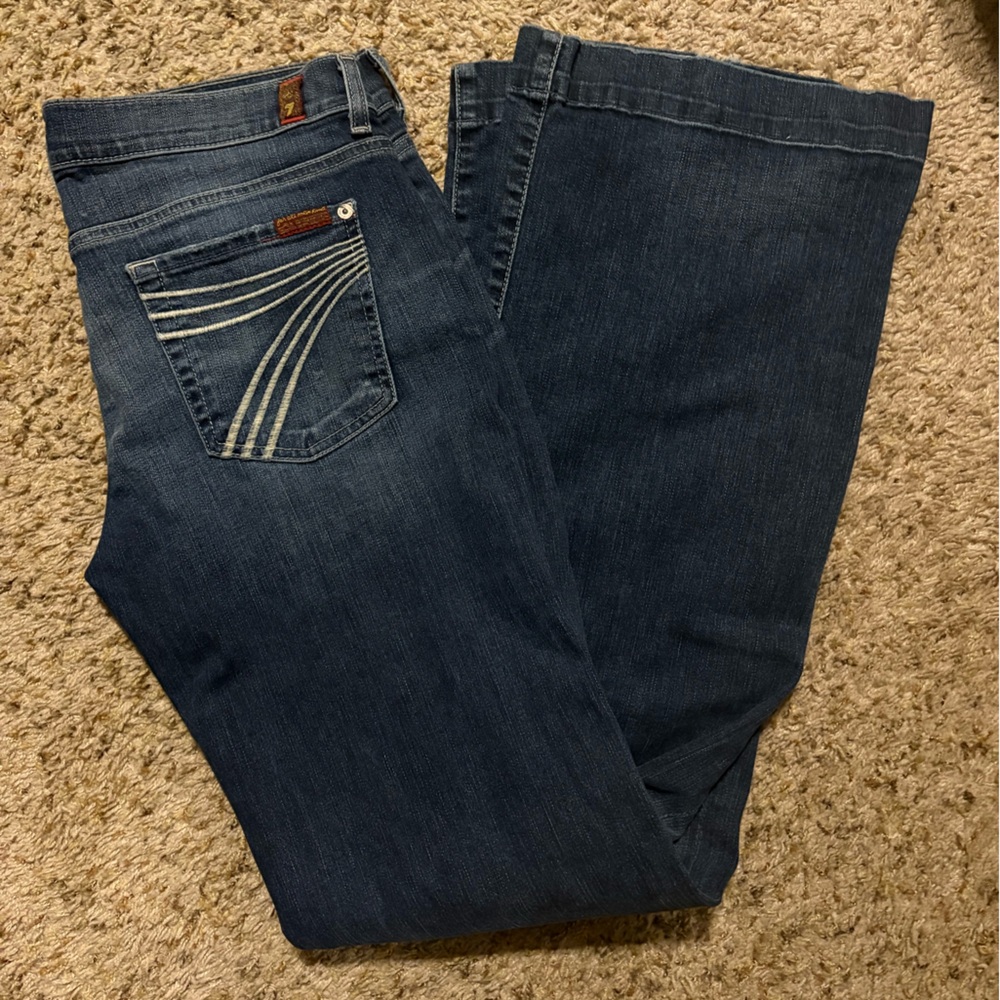 7 For All Mankind Dark Blue Jeans